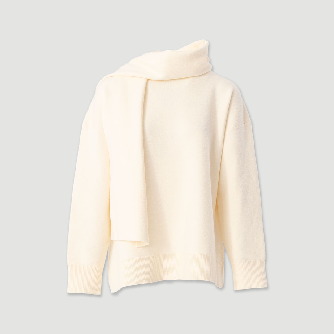 Camisola túnica malha cachecol  2