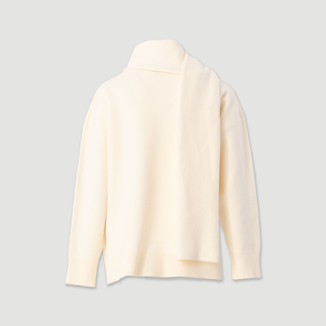 Camisola túnica malha cachecol  3