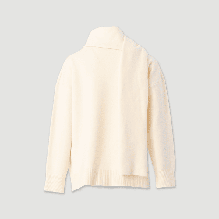 Camisola túnica malha cachecol  3