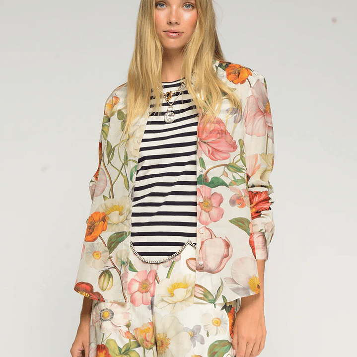 Camisa estampada flores XL Vilagallo 2