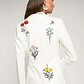 Casaco branco Vilagallo flores bordadas  - Miniatura 4