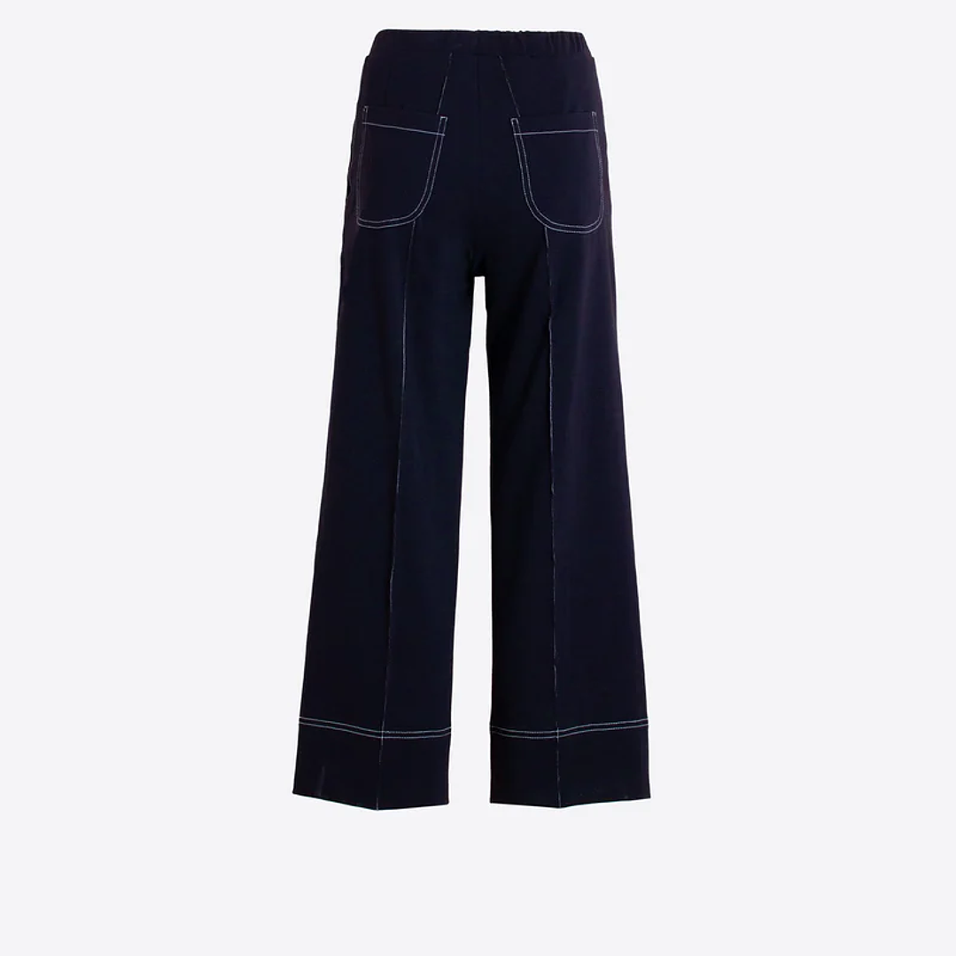 Calças Vilagallo azul marinho largas 2