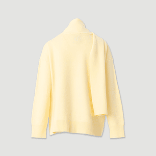 Camisola túnica malha cachecol 