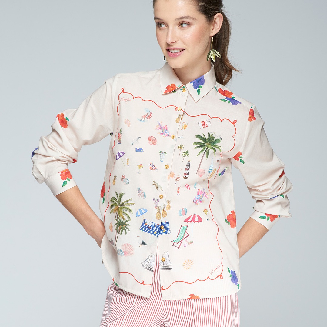 Camisa estampada Vilagallo  2