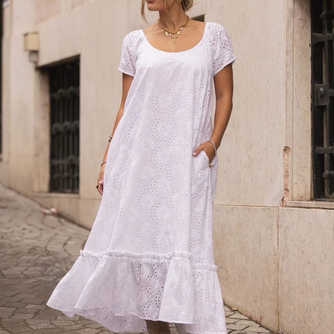 Vestido bordado inglês Miss You 1