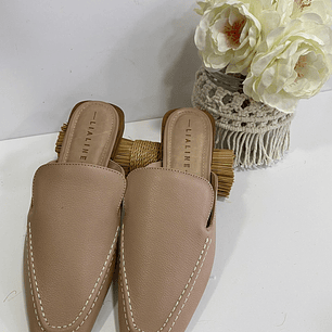 Mules em pele Lialine