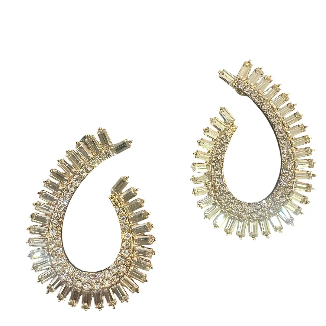 Brincos luxo com cristais 1