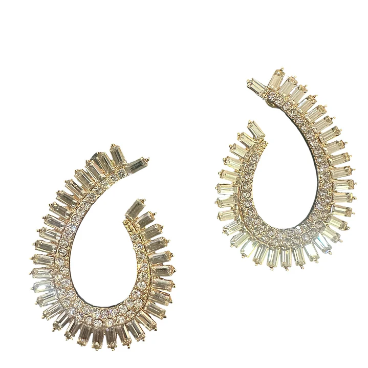 Brincos luxo com cristais 1