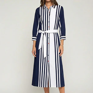 Vestido riscas Vilagallo