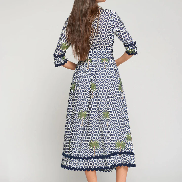 Vestido Ikat palmeiras 2