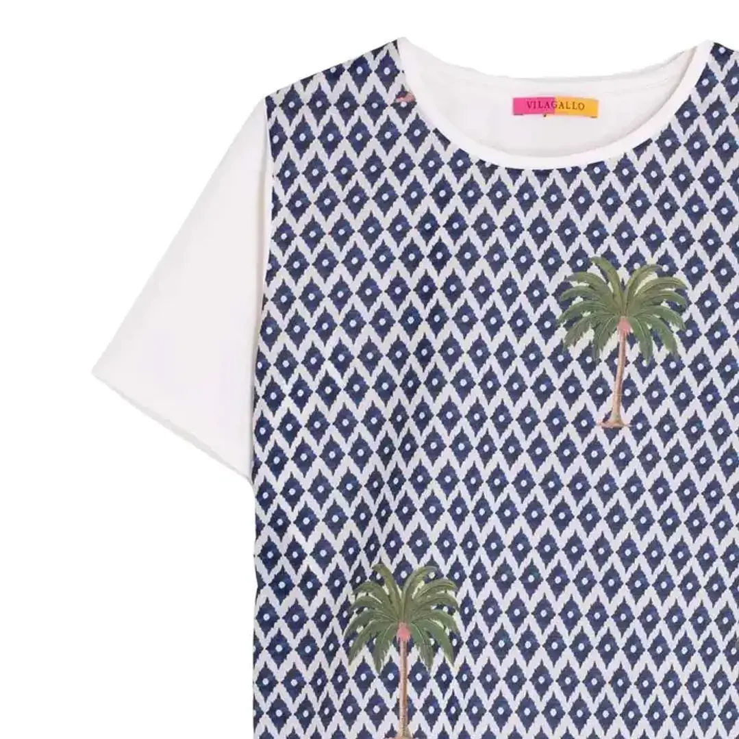 Vilagallo Camiseta Tora Ikat Palmera 2