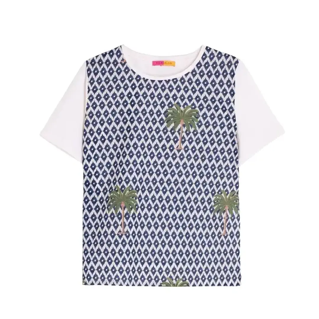 Vilagallo Camiseta Tora Ikat Palmera 3