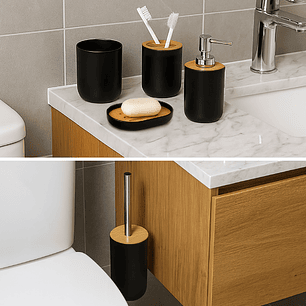 Accesorios para baño - Set x 5 piezas - COMBO X 3 UN