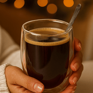 Set de Vasos de vidrio  + cucharitas - COMBO X 3 UN