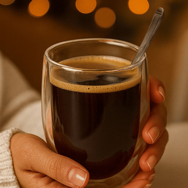 Set de Vasos de vidrio  + cucharitas - COMBO X 3 UN 1