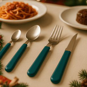 Juego cubiertos Petróleo x 24 piezas - COMBO X 3 UN