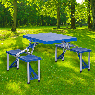 Mesa de Camping plegable + Sillas - COMBO X 3 UN