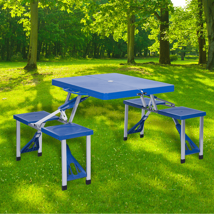 Mesa de Camping plegable + Sillas - COMBO X 3 UN 1
