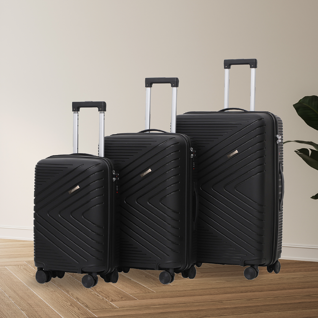 Valija Negra Set x 3  - 20. 24 y 28