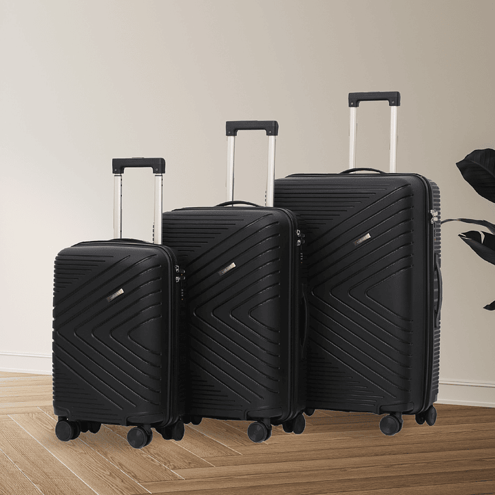 Valija Negra Set x 3  - 20. 24 y 28