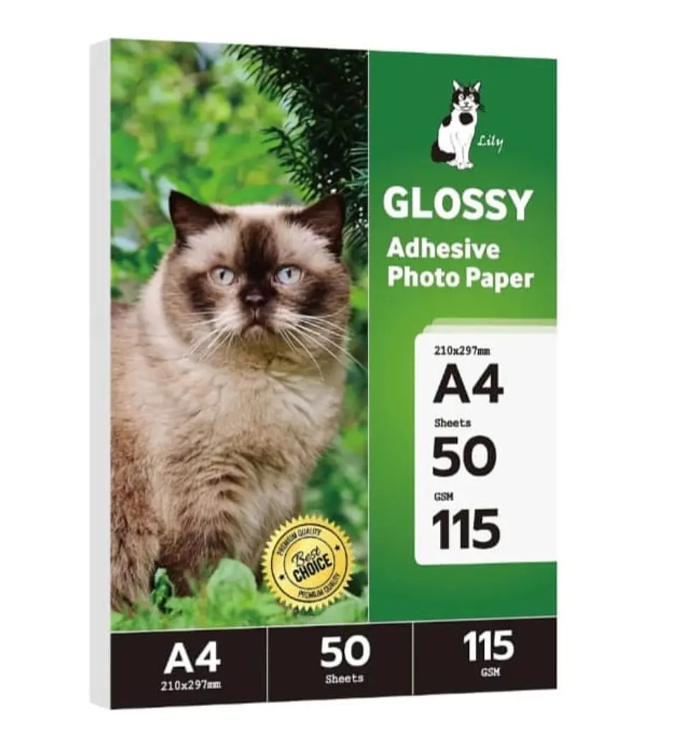 PAPEL ADHESIVO A4 115 GRS 50 HOJAS  1