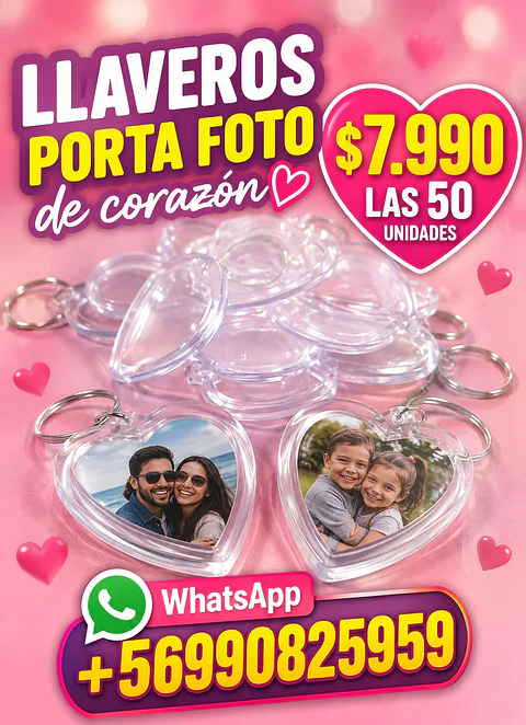 LLAVERO DE CORAZON 50 UNIDADES