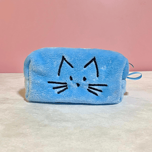 NECESER GATO PELUCHE CELESTE