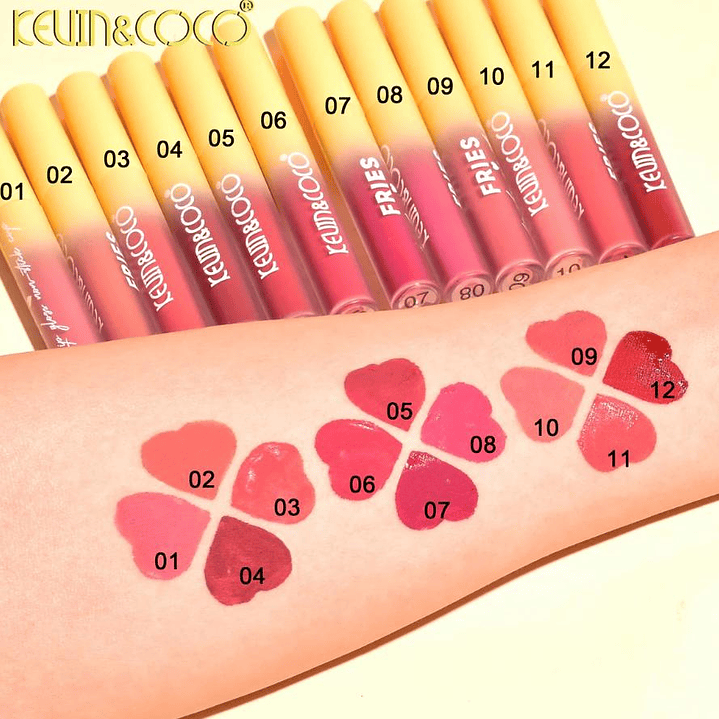Papitas fritas Set 4 labiales Kevin y Coco 2