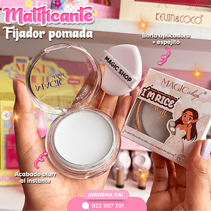 Fijador matificante de arroz