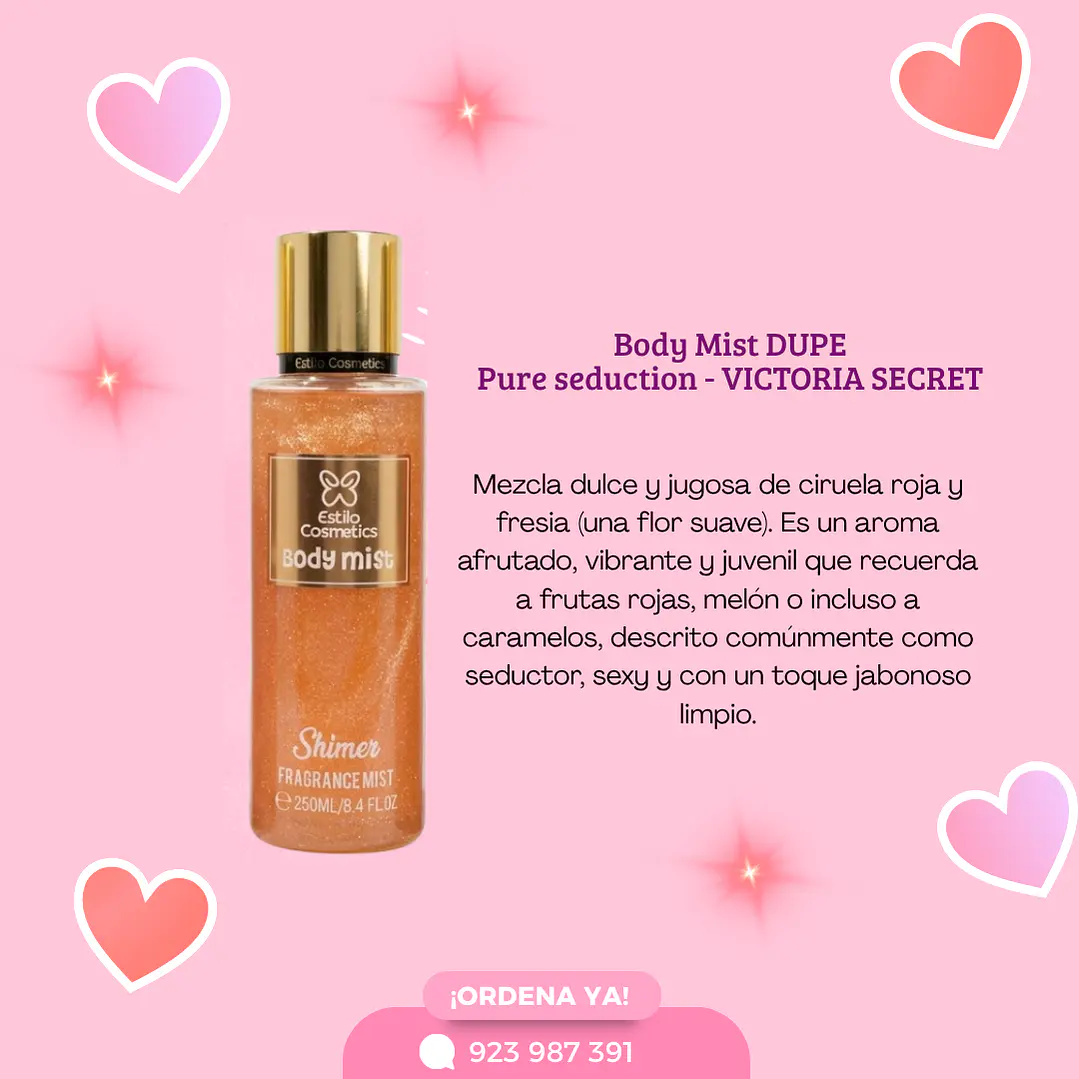 BODY MIST DUPE PURE SEDUCTION VS 1