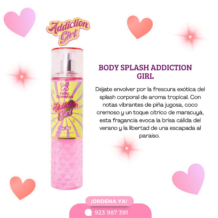 body mist shimmer addiction girl 1