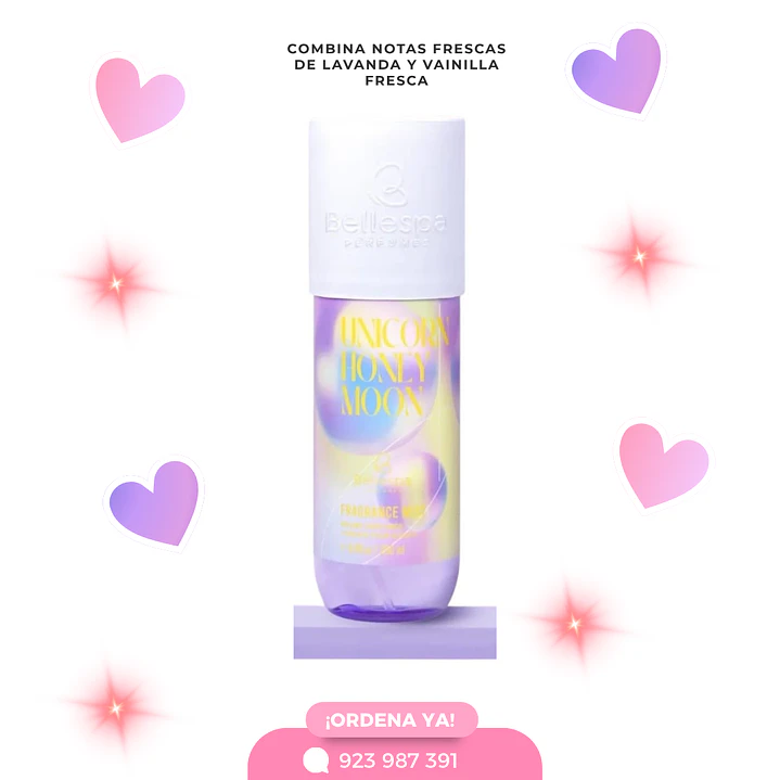 BODY MIST UNICORN HONEY MOON 1