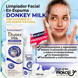 espuma limpiadora facial leche de burra