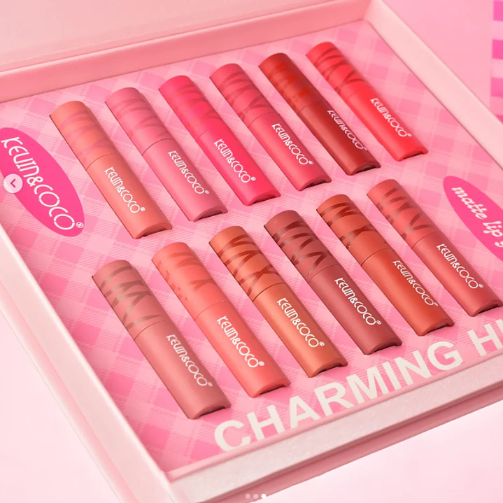 set 12 labiales matte kevin y coco 2