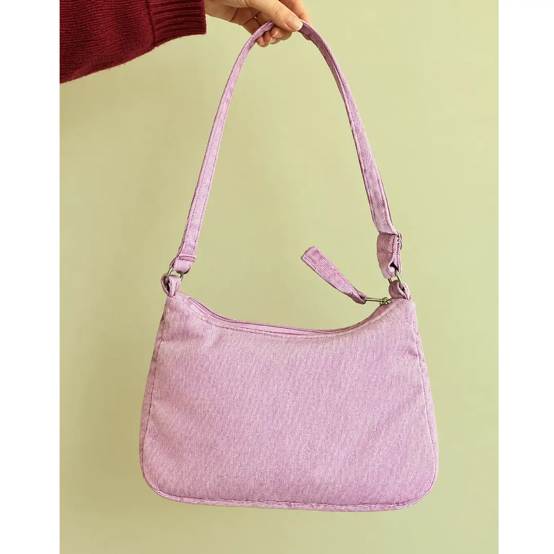 cartera baguette corduroy rosa 1