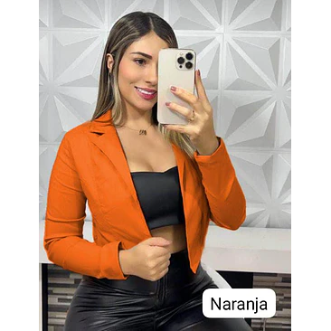 Blazer Corto Bengalina Licrada Talla Única  6