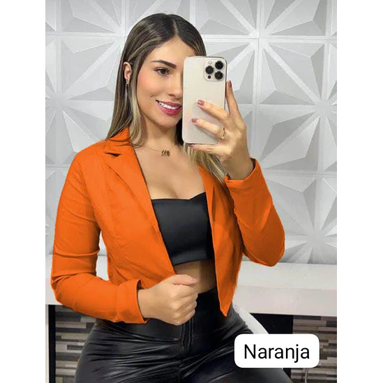Blazer Corto Bengalina Licrada Talla Única  6