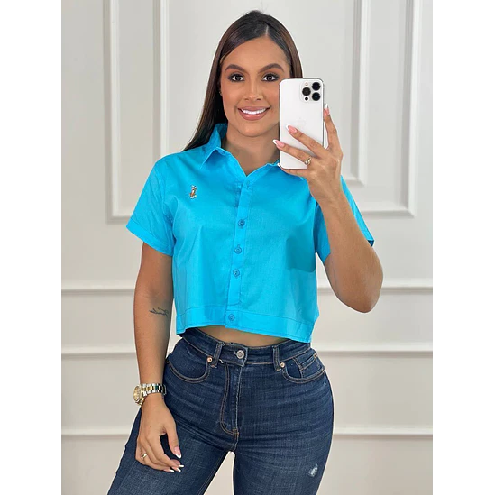 BLUSA OVERSICE Manga Corta Tallas Única  14