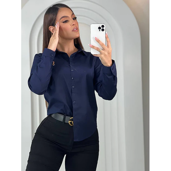 Blusa Manga Larga Popelina Tallas S-M-L-XL 8