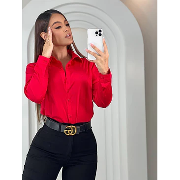 Blusa Manga Larga Popelina Tallas S-M-L-XL 15