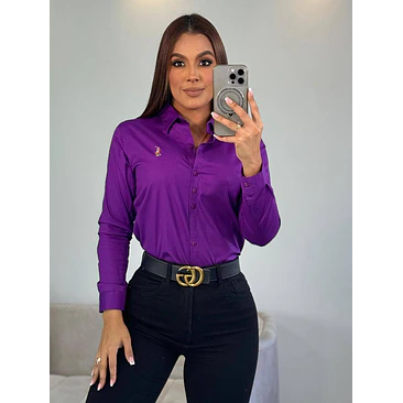 Blusa Manga Larga Popelina Tallas S-M-L-XL 23