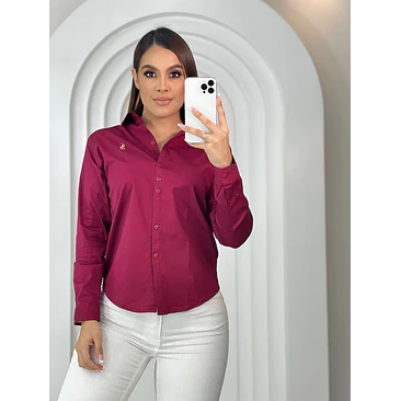 Blusa Manga Larga Popelina Tallas S-M-L-XL 21