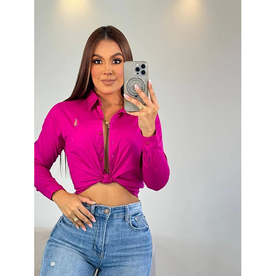 Blusa Manga Larga Popelina Tallas S-M-L-XL 22
