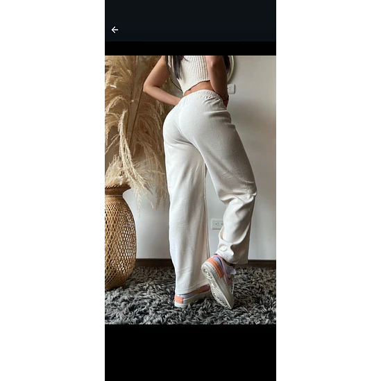 Pantalón Ancho Imitación Pana  5