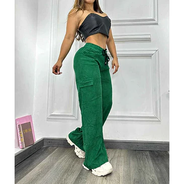 Pantalón Cargó Imitación Pana  6