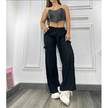 Pantalón Cargó Imitación Pana  5
