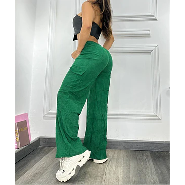 Pantalón Cargó Imitación Pana  3