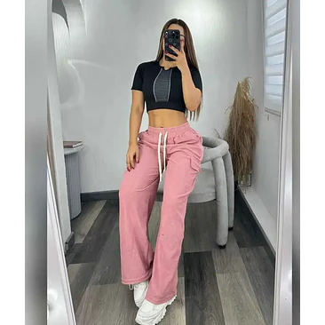 Pantalón Cargó Imitación Pana  4