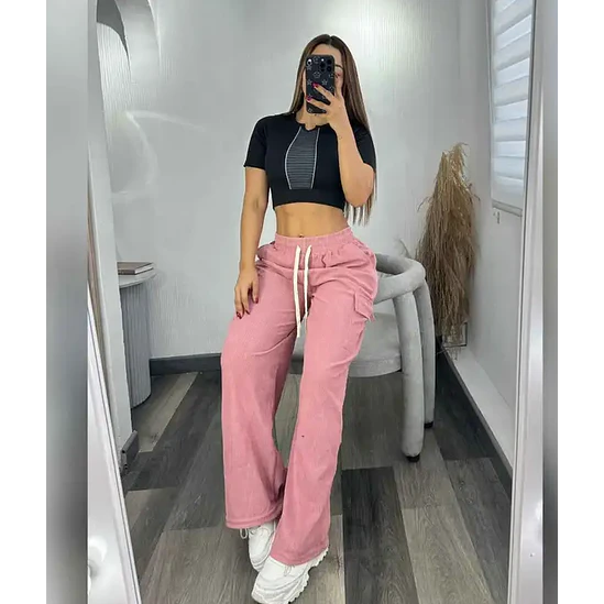 Pantalón Cargó Imitación Pana  4