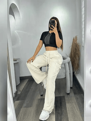 Pantalón Cargó Imitación Pana 